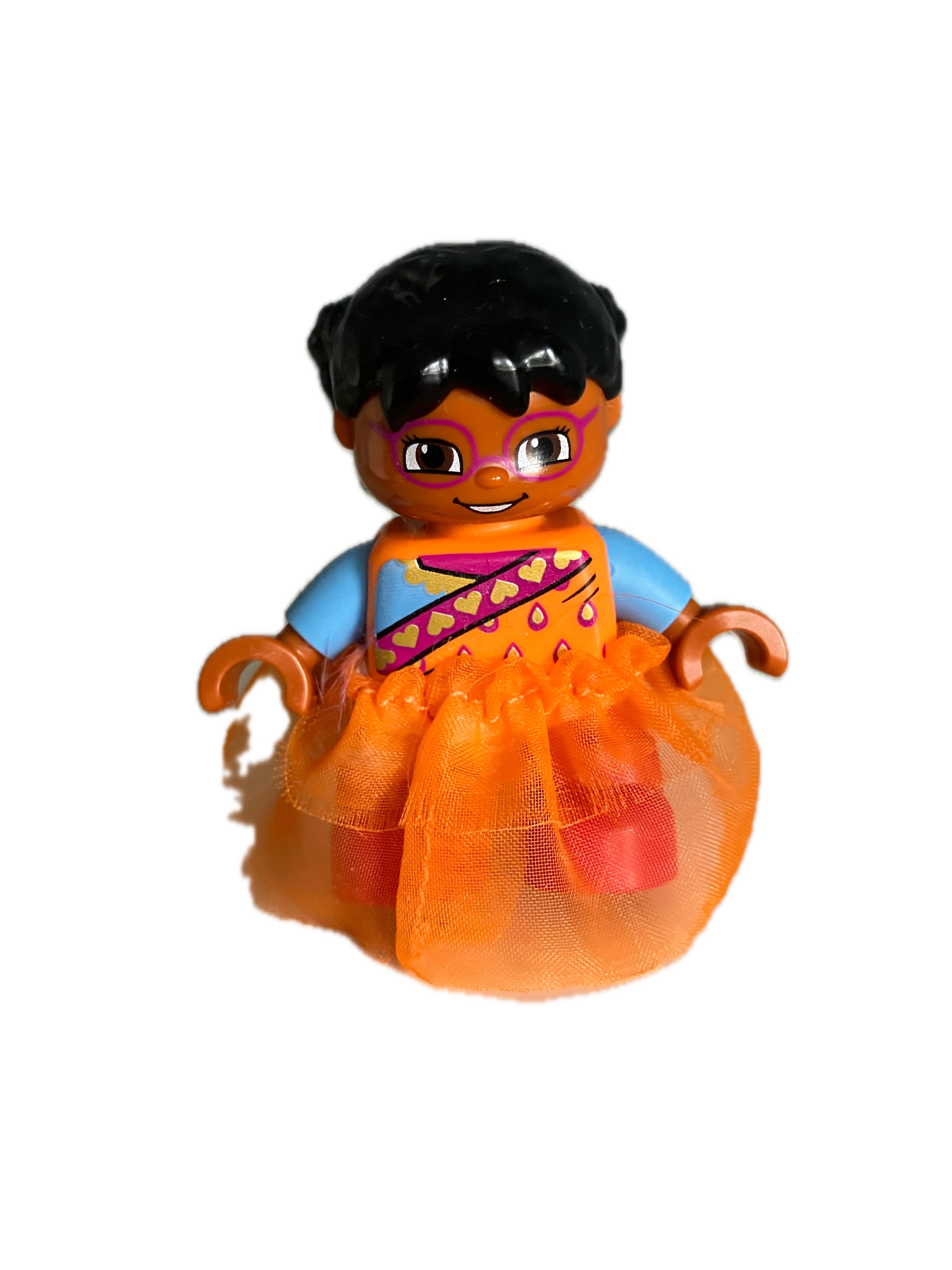 Lego® Duplo® holčička s brýlemi, tmavší pleť